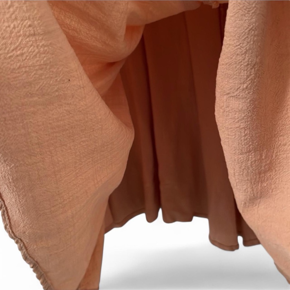 Vici Beige Tan Linen Drawstring Shirt Dress XS - Picture 8 of 12
